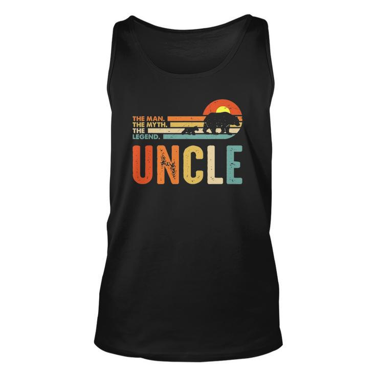 Mens Uncle Man Myth Legend Vintage Men Retro Classic Uncle Unisex Tank Top
