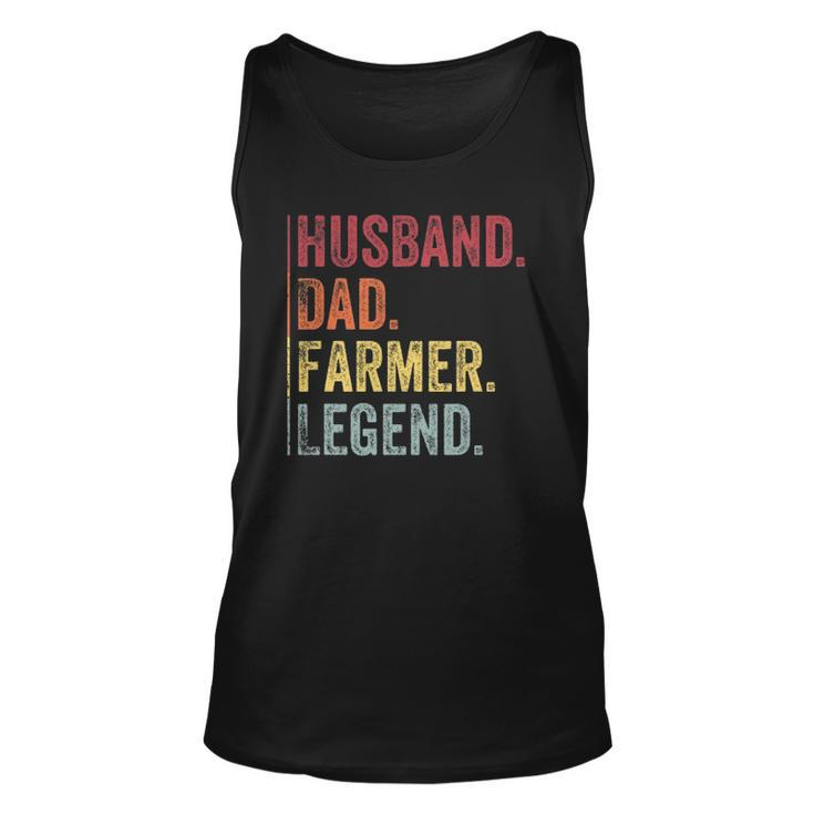 Mens Vintage Husband Dad Farmer Legend Gift For Fathers Day Unisex Tank Top