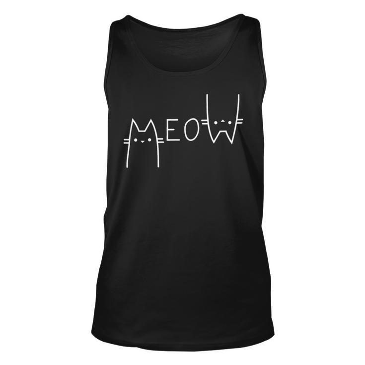 Meow Cat Shirt Meow Kitty Funny Cats Mom And Cat Dad 238 Trending Shirt Unisex Tank Top