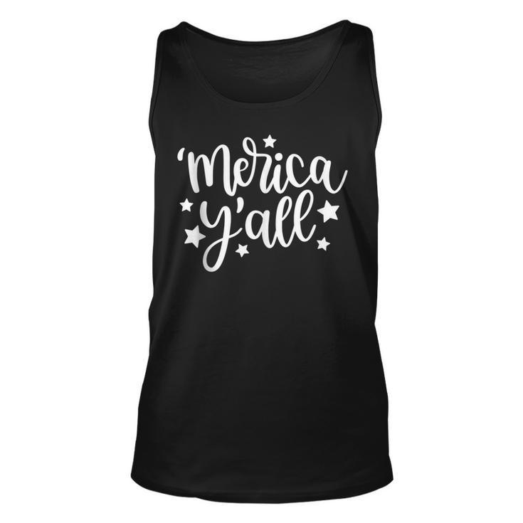 Merica Yall Memorial Day Patriotic Southern 4Th Of July Unisex Tank Top