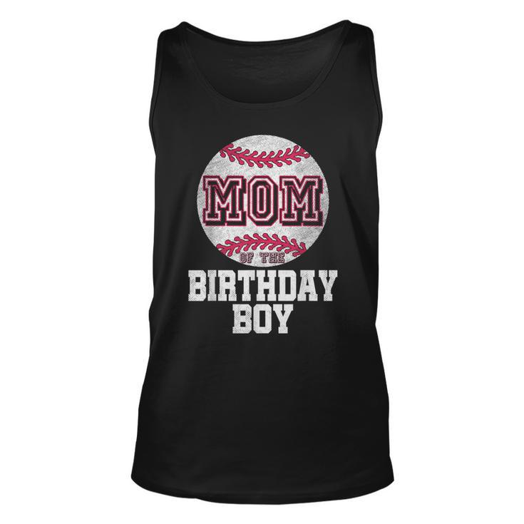 Mom Of The Birthday Boy Baseball Player Vintage Retro  Unisex Tank Top