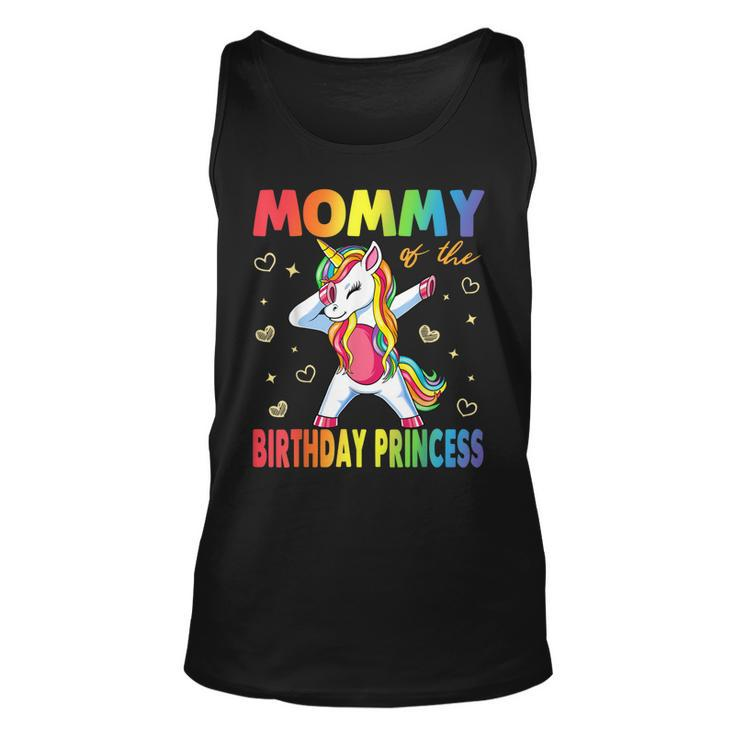 Mommy Of The Birthday Princess Girl Dabbing Unicorn Mom  Unisex Tank Top