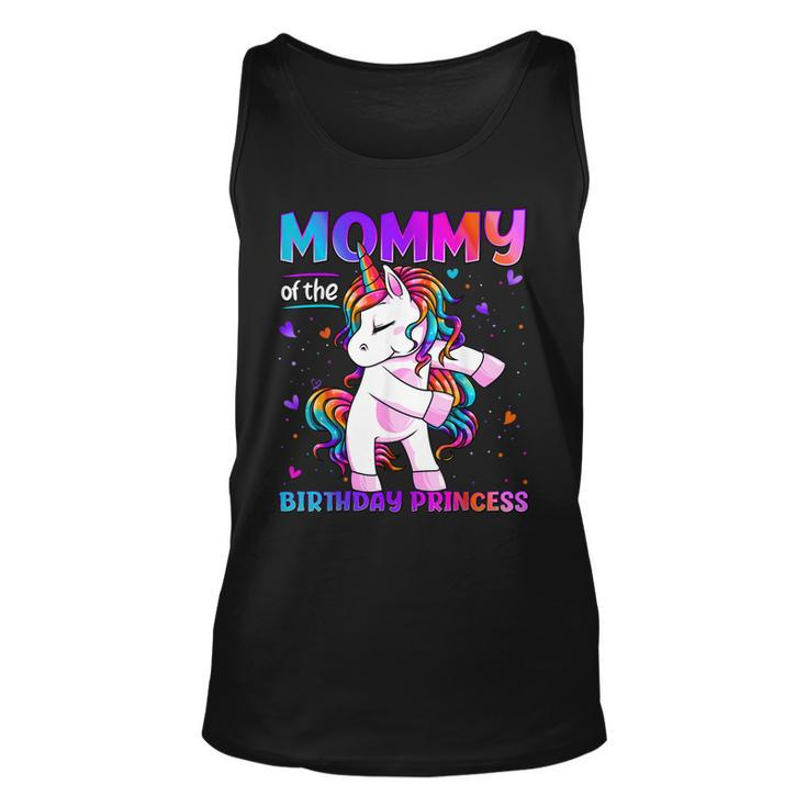 Mommy Of The Birthday Princess Girl Flossing Unicorn Mom  Unisex Tank Top
