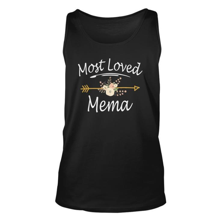 Most Loved Mema  Cute Mothers Day Gifts Unisex Tank Top