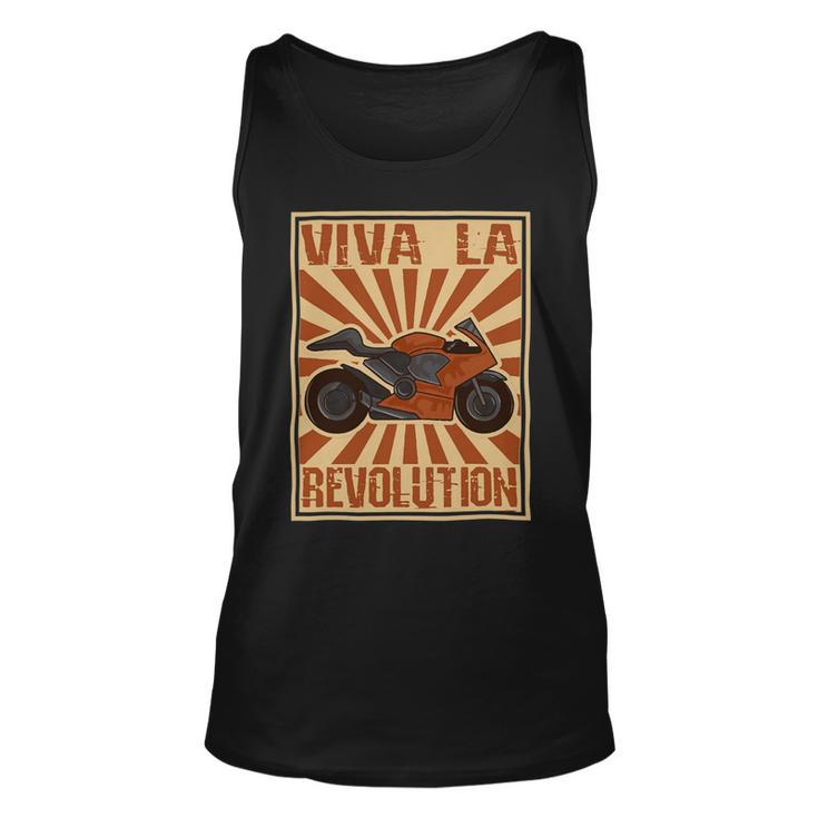 Motorcycle Retro Color Woodblock 482 Shirt Unisex Tank Top