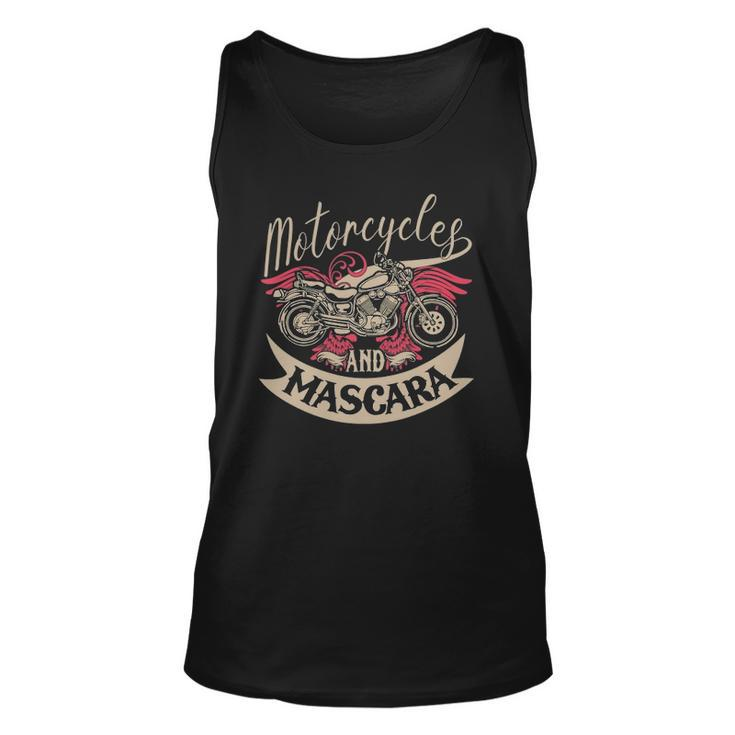 Motorcycles And Mascara Clothes Moped Chopper Motocross Unisex Tank Top