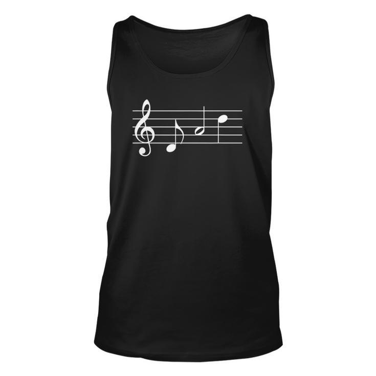 Music Dad Text In Treble Clef Musical Notes Unisex Tank Top