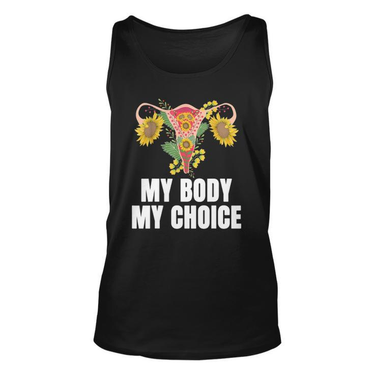 My Body My Choice Us Flag Feminist Womens Rights Unisex Tank Top