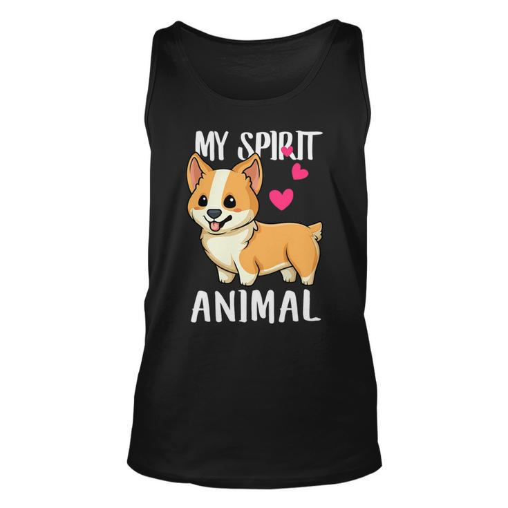 My Spirit Animal Corgi Dog Love-R Dad Mom Boy Girl Funny Unisex Tank Top