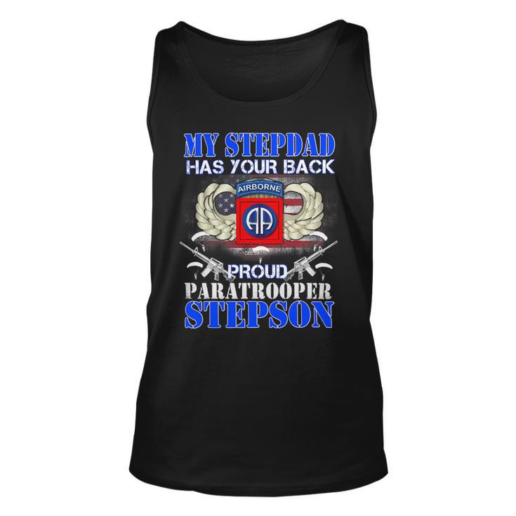 My Stepdad Has Your Back Proud Army 685 Shirt Unisex Tank Top