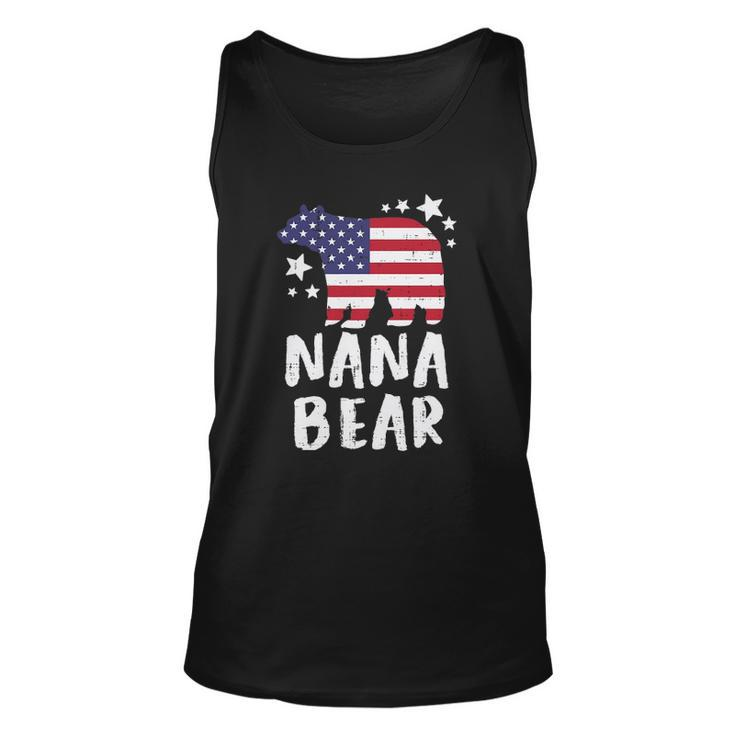 Womens Nana Bear Grandma Us Flag 4Th Of July Matching Women Tank Top
