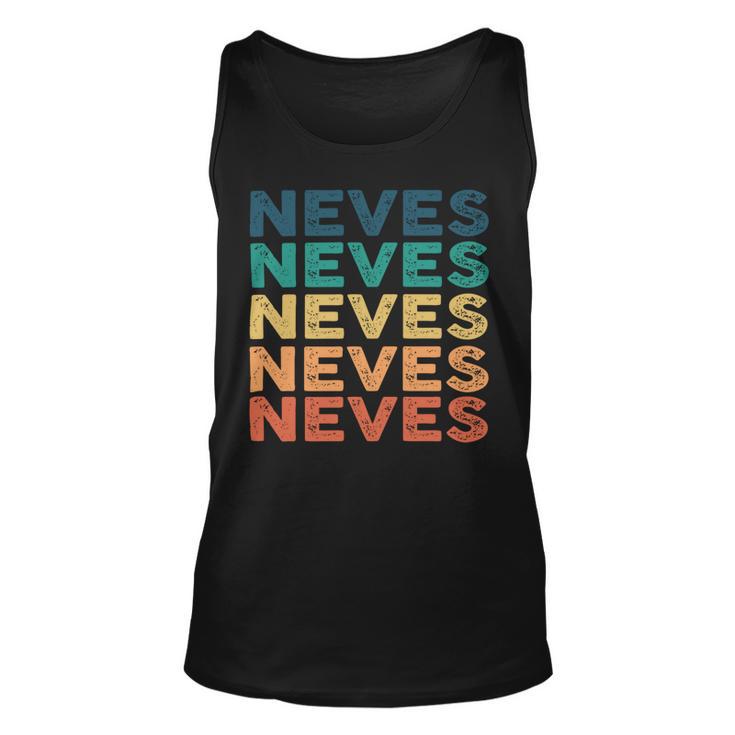 Neves Name Shirt Neves Family Name Unisex Tank Top