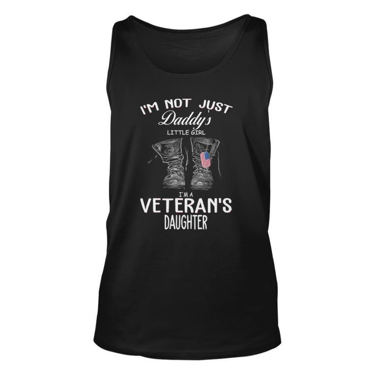 Womens Im Not Just Daddys Little Girl Im Veterans Daughter V-Neck Tank Top