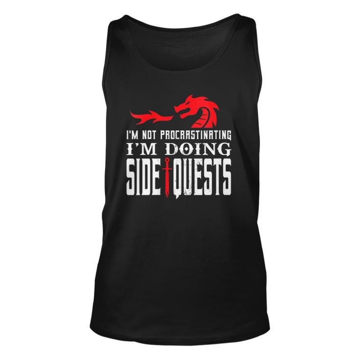 Womens Im Not Procrastinating Im Doing Side Quests Dungeons & Dragons Tank Top