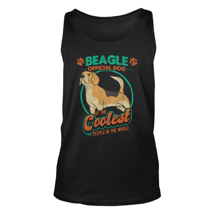 Official Dog Of The Coolest People In The World Funny 58 Beagle Dog Unisex Tank Top