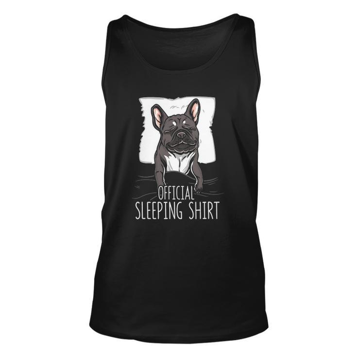 Official Sleeping  Cute French Bulldog Dog Nightgown Unisex Tank Top