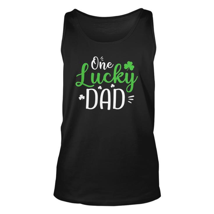 One Lucky Dad  St Patricks Day Funny Daddy Gifts Unisex Tank Top