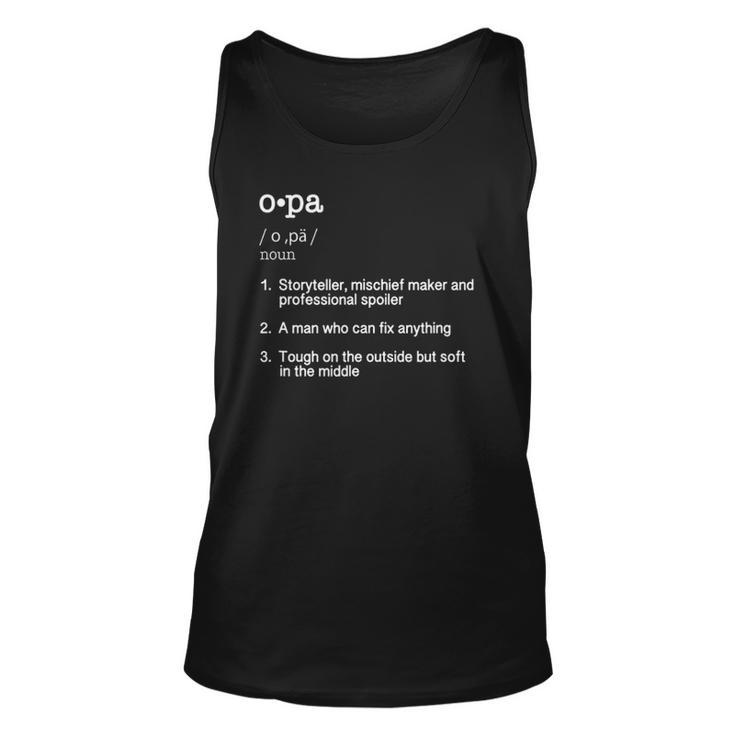 Opa Definition Fathers Day Present Gift Unisex Tank Top
