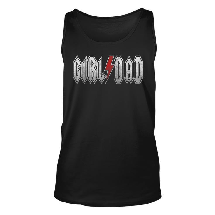 Outnumbered Dad Of Girls  Men Fathers Day For Girl Dad  V2 Unisex Tank Top