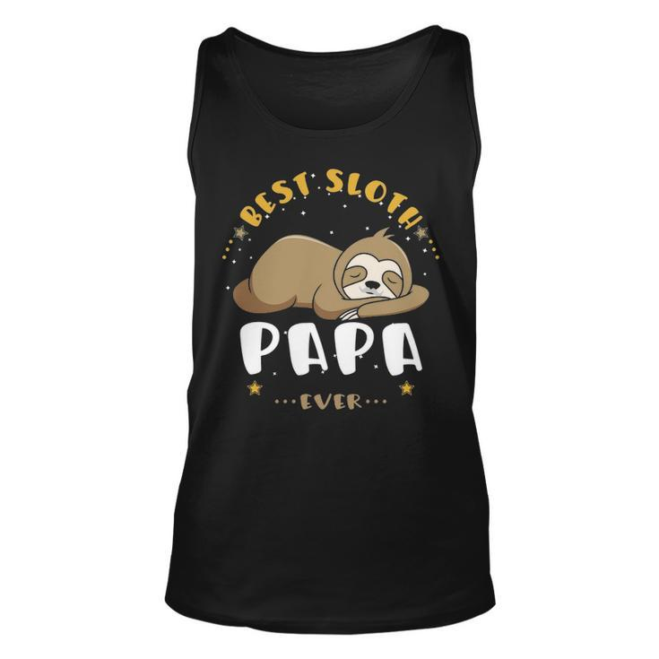 Papa Grandpa Gift   Best Sloth Papa Ever Unisex Tank Top