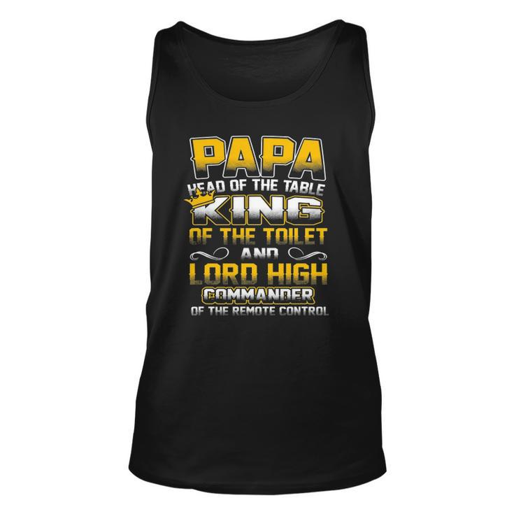 Mens Papa Head Of The Table King Of The Toilet Tank Top