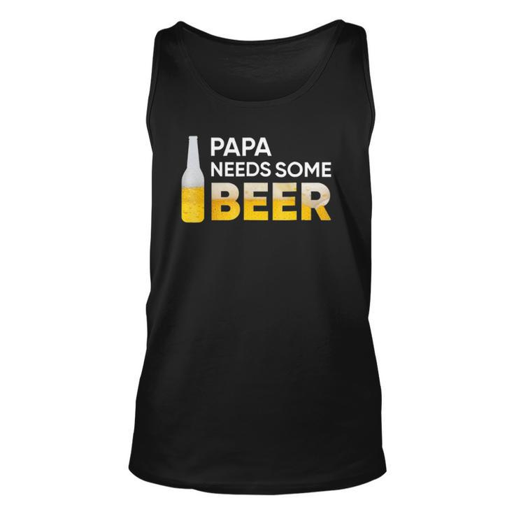 Papa Needs Some Beer Mens Unisex Tank Top