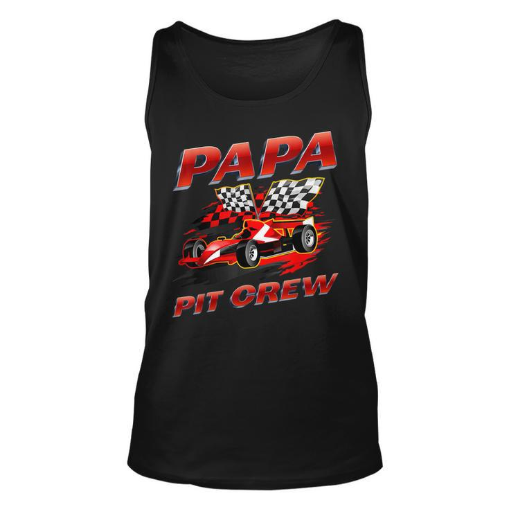 Papa Pit Crew Race Car Birthday Party Racing Family  Unisex Tank Top