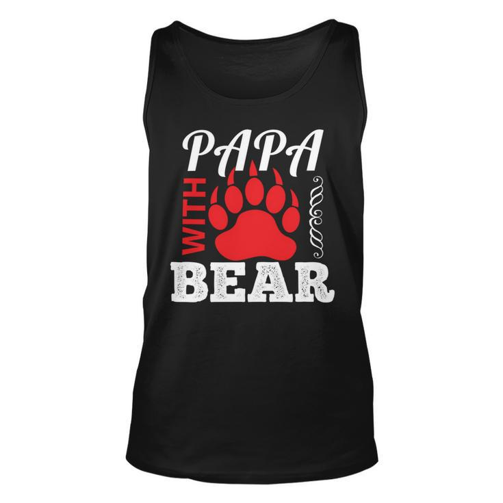 Papa With Bear Fathers Day T-Shirt Unisex Tank Top