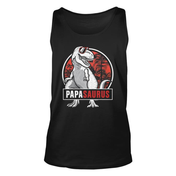 Papasaurus Trex Matching Dinosaur Family For Papa Pop Men Unisex Tank Top