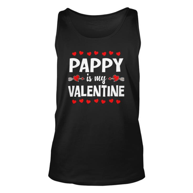 Pappy Is My Valentine Heart Love Funny Matching Family Unisex Tank Top