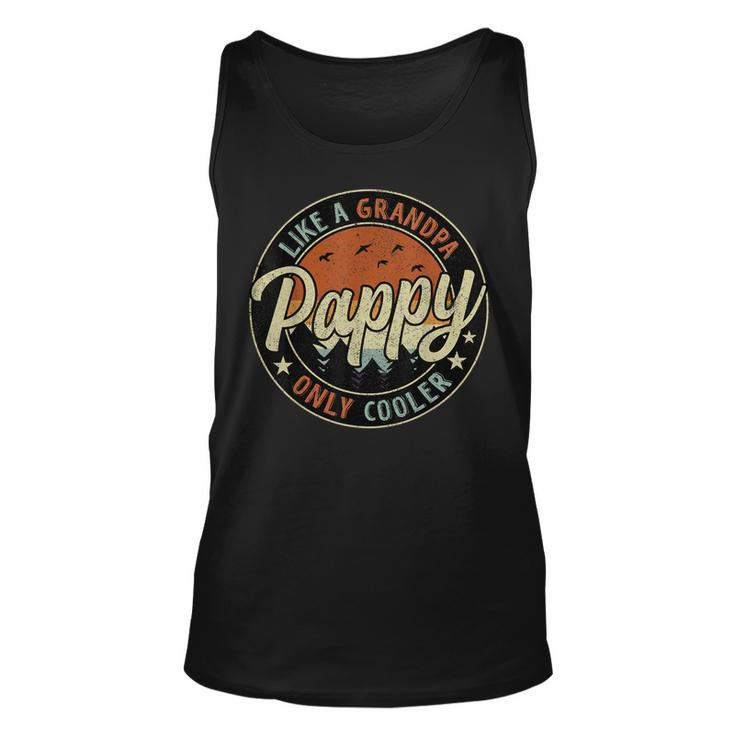 Pappy Like A Grandpa Only Cooler Vintage Retro Fathers Day  Unisex Tank Top