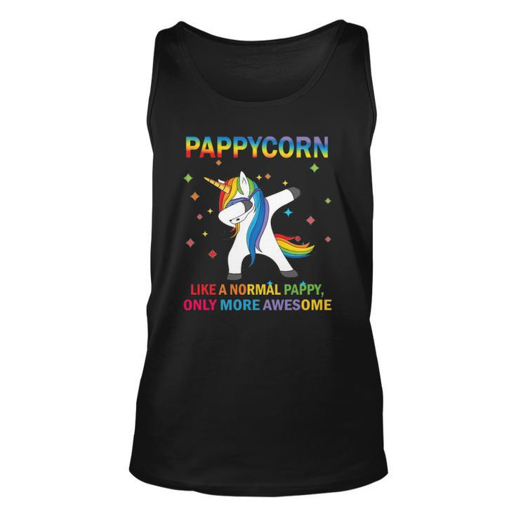 Pappycorn Dabbing Unicorn Pappy Funny Gift Unisex Tank Top