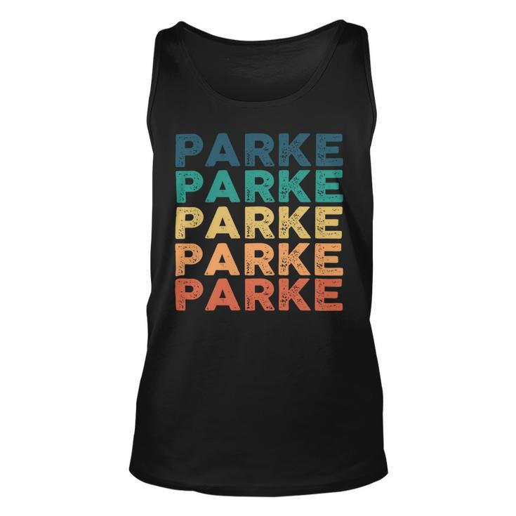 Parke Name Shirt Parke Family Name Unisex Tank Top