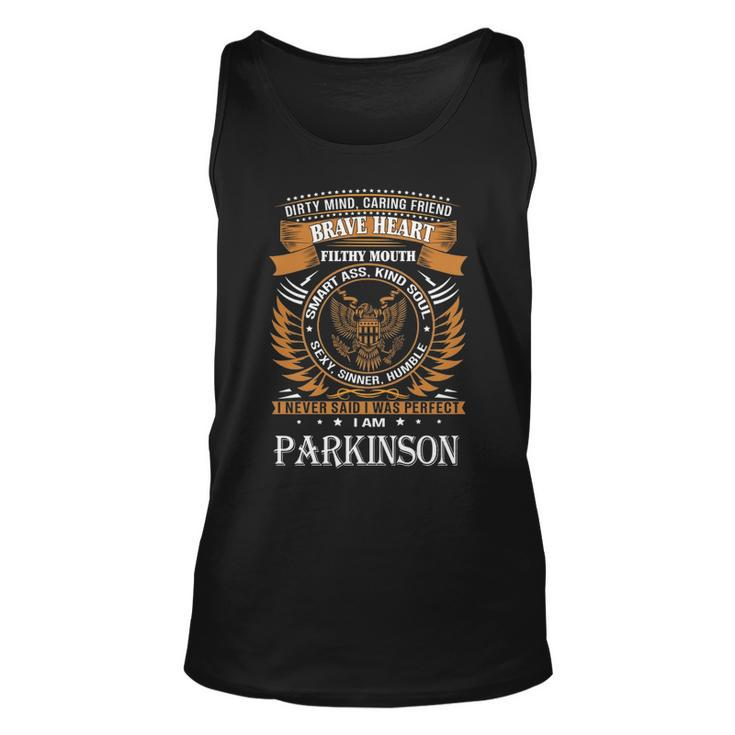Parkinson Name Gift   Parkinson Brave Heart Unisex Tank Top