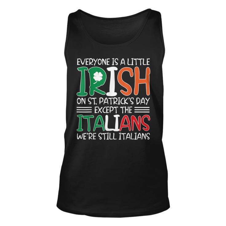 Patricks St Pattys Day Sarcastic Italian Irish Mens Kids  Unisex Tank Top