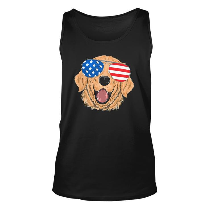 Patriotic Golden Retriever Dog 4Th Of July Gift Unisex Tank Top