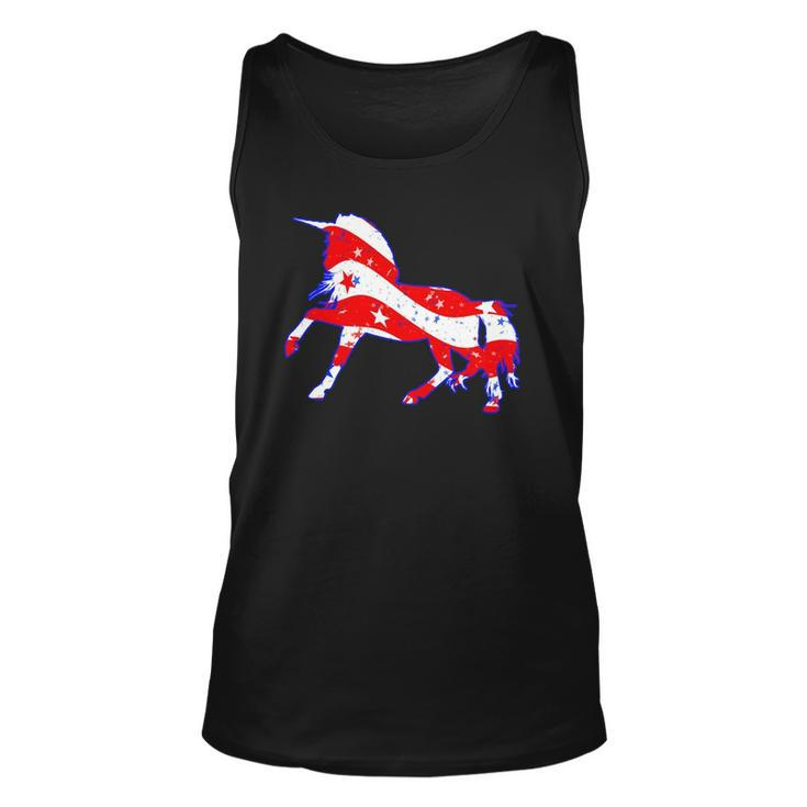 Patriotic Unicorn Funny Memorial Day And 4Th Of July Unisex Tank Top