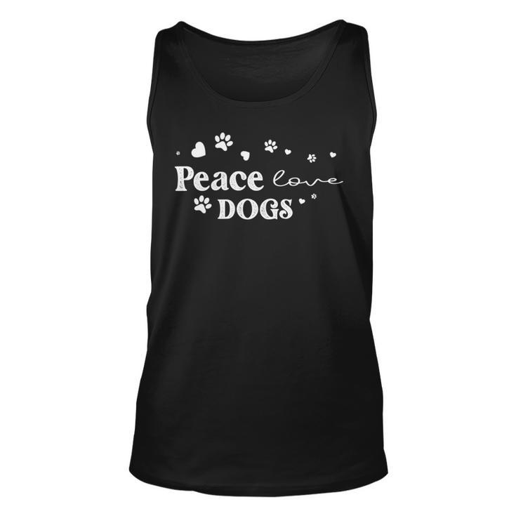 Peace Love Dogs  Animal Lover  Pets Lover Unisex Tank Top