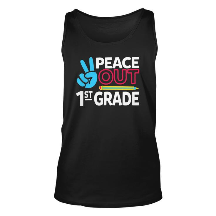 Peace Out 1St Grade Last Day Of School Teacher Girl Boy Unisex Tank Top