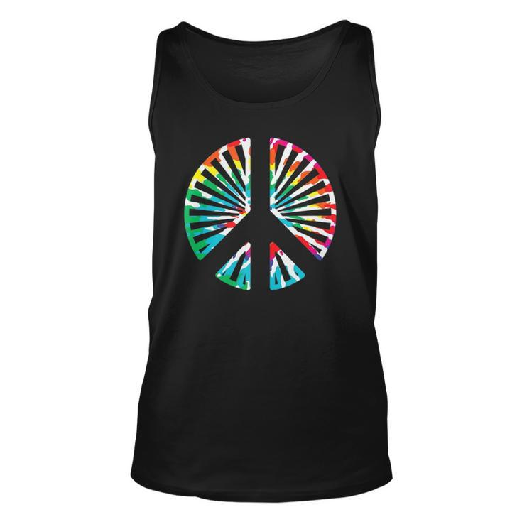 Peace Sign Rainbow Colors 70S 80S Party  Unisex Tank Top