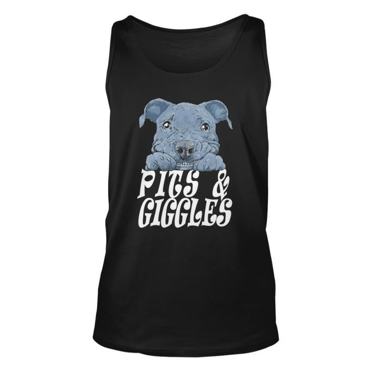 Pitbull Pibble Mom Dad Pits And Giggles Gift Unisex Tank Top