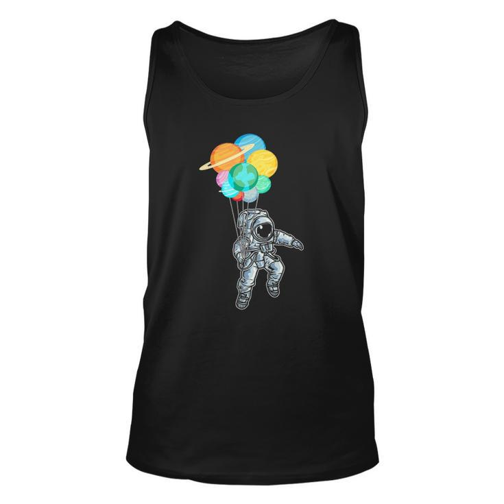Planet Balloons Astronaut Space Science Unisex Tank Top