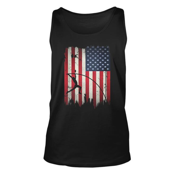 Pole Vault Usa American Flag 4Th Of July Jump Sports Gift Unisex Tank Top
