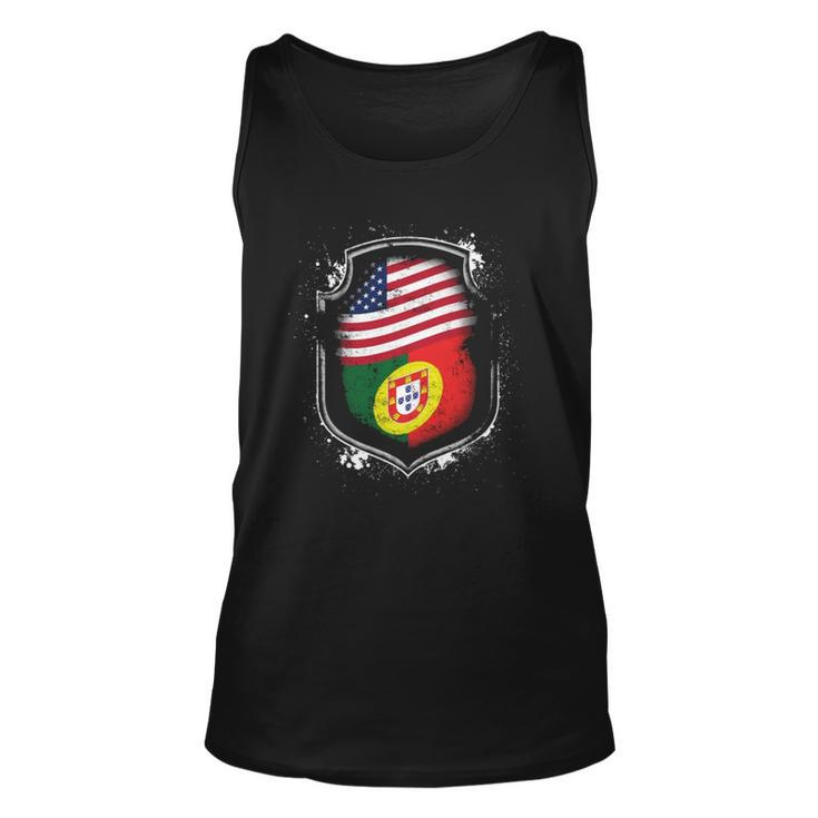 Portuguese American Flags Of Portugal And America  Unisex Tank Top