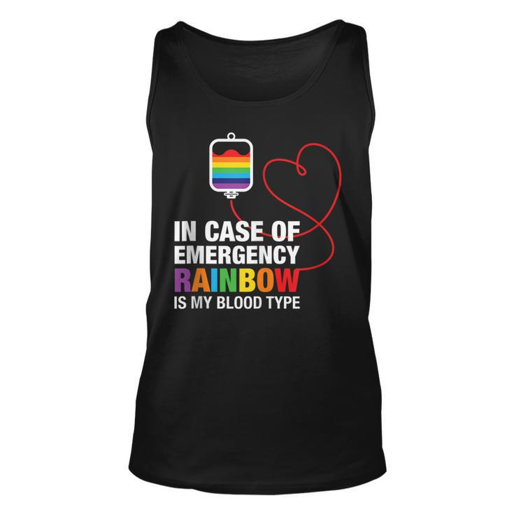 Pride Month Rainbow Is My Blood Type Lgbt Flag  Unisex Tank Top