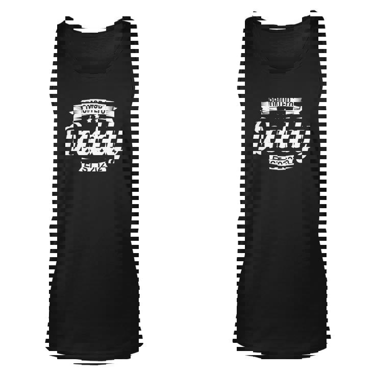Mens Promote Daddy Est 2022 Dad Est 2022 First Fathers Day Tank Top