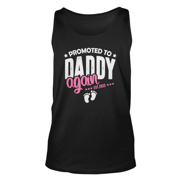 Promoted Daddy Again 2022 Its A Girl Baby Announcement Unisex Tank Top