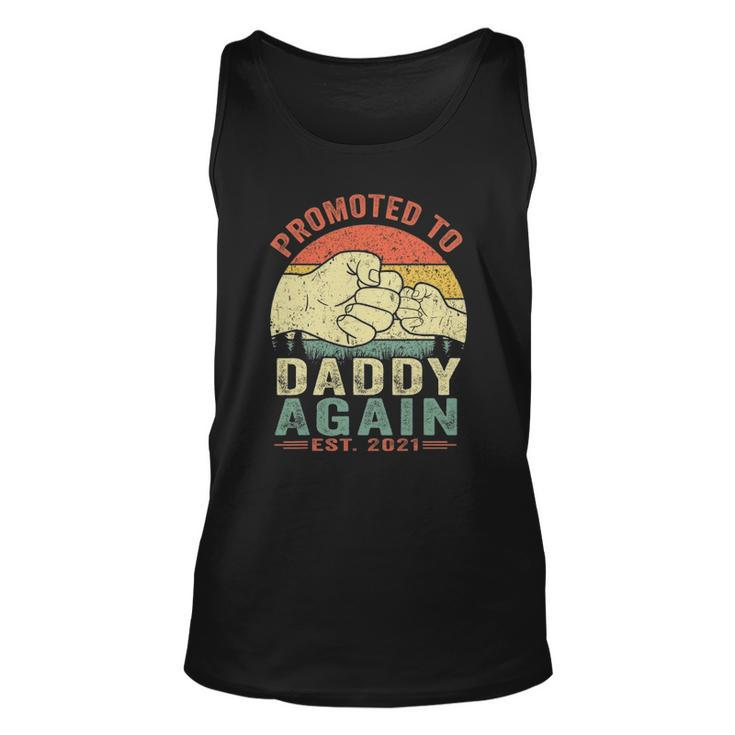 Promoted To Daddy Again Est2021 Fathers Day Unisex Tank Top