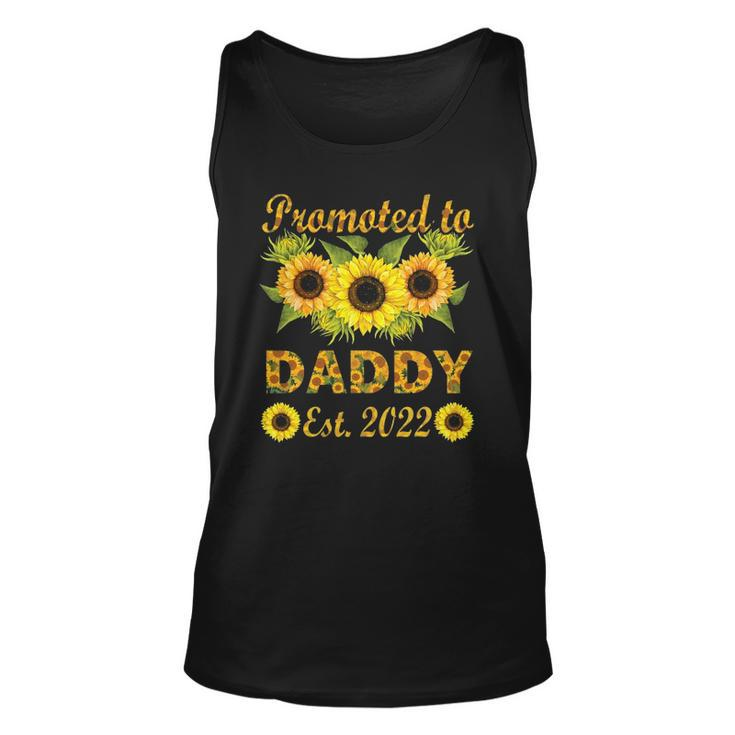 Promoted To Daddy Est 2022 Sunflower Unisex Tank Top