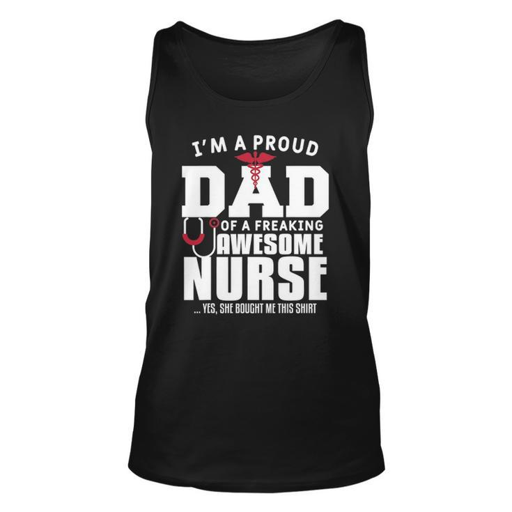 Mens Im A Proud Dad Of A Freaking Awesome Nurse Daughter Father Tank Top